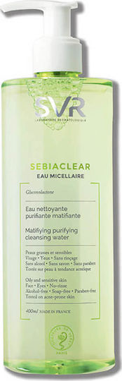 SVR Laboratoire Dermatologique Sebiaclear Υγρό Καθαρισμού Προσώπου για Ακνεϊκές Επιδερμίδες 400ml