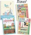 Next Spiral Notebook Ruled A4 2 Subjects Travel 1pcs (Μiscellaneous Designs/Colors)