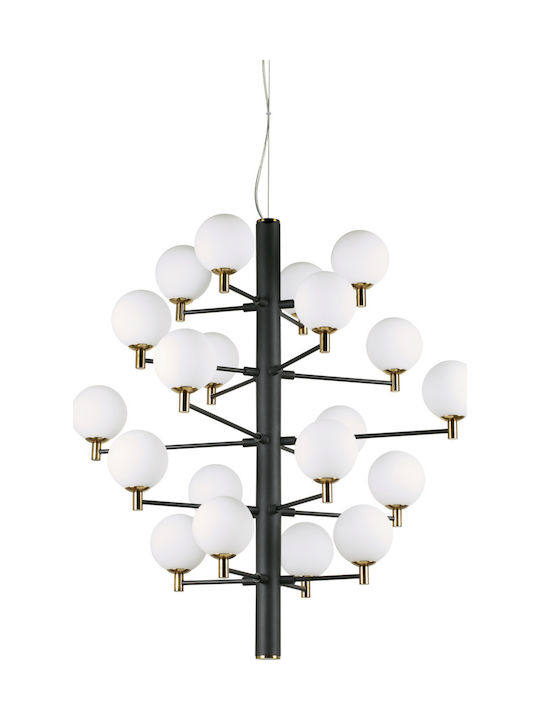 Ideal Lux Copernico Kronleuchter 20xG9 Schwarz 197333