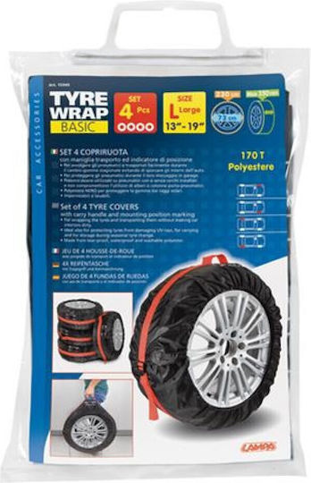 Lampa Tyre Wrap Basic Προστατευτικά Καλύμματα για Ελαστικά Αυτοκινήτου 73cm x 35cm 4τμχ