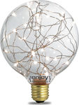 Elvhx LED Lampen für Fassung E27 und Form G125 Warmes Weiß 30lm 1Stück