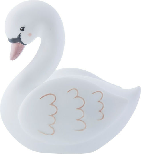 Sass & Belle Led Kids Decorative Lamp Freya Swan with Color Changes White 14x8.5x15εκ.