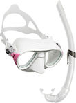 CressiSub Diving Mask Set with Respirator Calibro & Corsica White