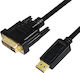 LogiLink Cable DVI-D male - DisplayPort male 3m (CV0132)
