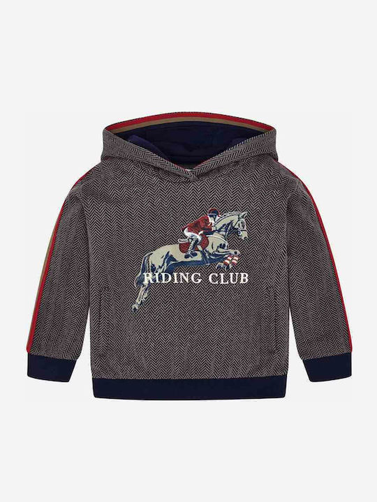 Kinder-Sweatshirt mit Kapuze und Taschen Braun