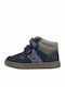 Παιδικά Sneakers High με Σκρατς Navy Μπλε