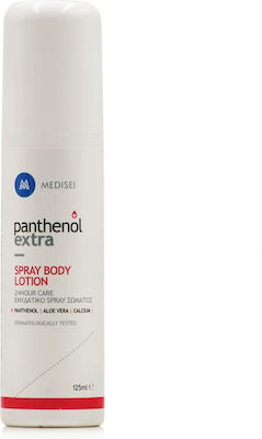 Medisei Panthenol Extra Spray Body Feuchtigkeitsspendende Lotion Regeneration mit Aloe Vera für trockene Haut 125ml