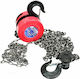 Geko Chain Hoist 3ΤX2,5m for Weight Load up to 3t Red