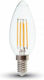 Fos me Λάμπα LED 6W για Ντουί E14 και Σχήμα C35...