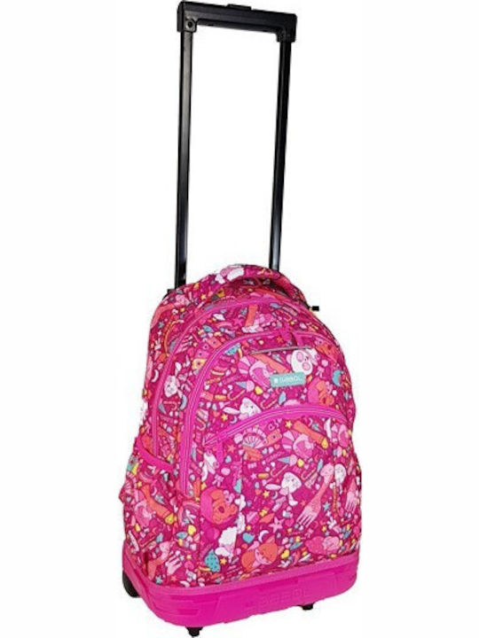 Gabol Toy School School Bag Trolley Elementary, Elementary in Fuchsia color