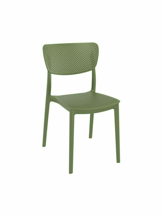 Καρέκλα Εξωτερικού Χώρου Πολυπροπυλενίου Lucy 129 Olive Green 45x53x82εκ.