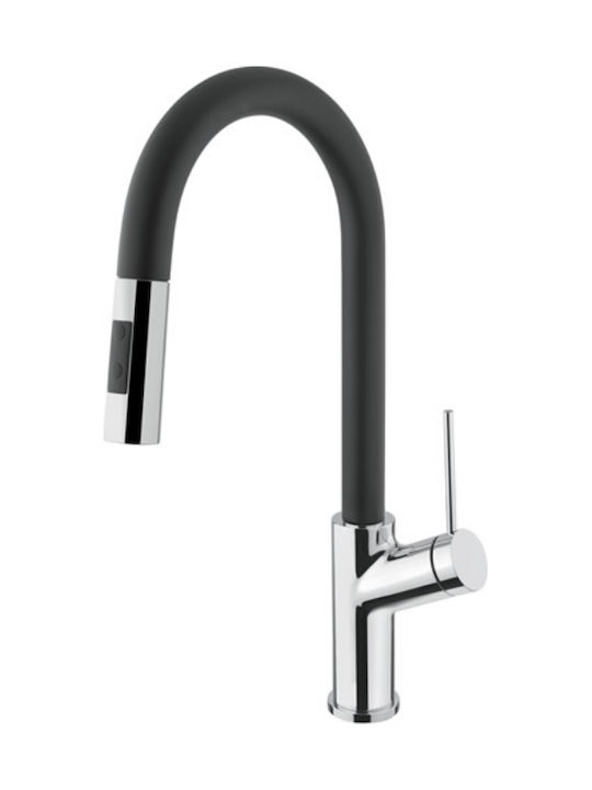 Orabella Edge Kitchen Faucet Counter with Shower Black