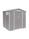 Evan Plus Metallic Galvanized Garden Warehouse with Double-Leaf Door & Air Vent Grey L2.13xW1.91xH2.11cm