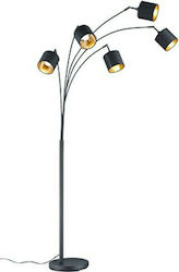 Trio Lighting Tommy Floor Lamp H200cm. Black