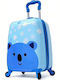 A2S The Blue Koala Children's Cabin Travel Suitcase Hard Light Blue with 4 Wheels Height 45cm 40-NE-288-02