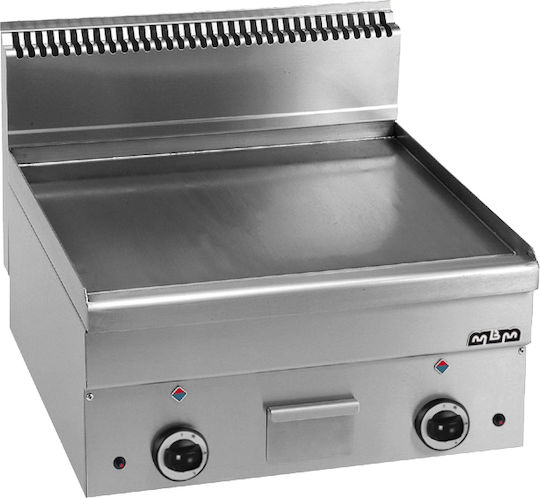 MBM LPG Steel Commercial Flat Top Griddle 60x60x27cm 10.2kW with Flat Grill Plate GFT66L