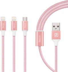 Recci RCS-H120 USB to micro USB / Type-C / Lightning Cable 1.2m Recci RCS-H120 USB to micro USB / Type-C / Lightning Cable 1.2m