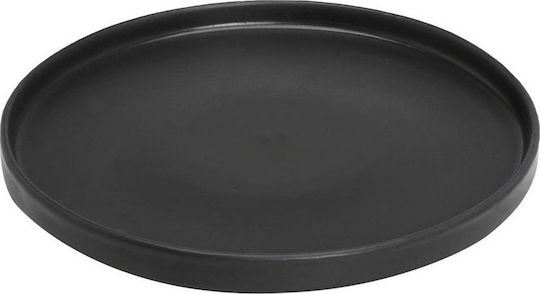 Espiel Step Plate Shallow made of Porcelain Black with Diameter 30cm