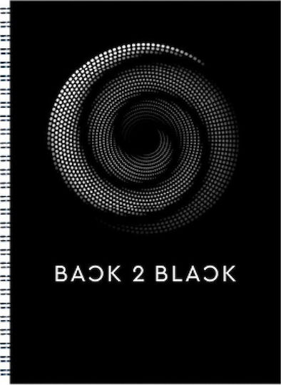 Neohart Spiral Notebook Ruled B5 3 Subjects Back 2 Black 1pcs (Μiscellaneous Designs)
