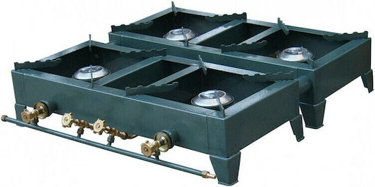 Thermogatz G60 Βαφής Επιτραπέζια Εστία Υγραερίου με 4 Εστίες Μπλε