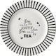 Dutch Rose Πιάτο Γλυκού Happy Tea Πιάτο Γλυκού από Πορσελάνη Λευκό με Διάμετρο 18cm