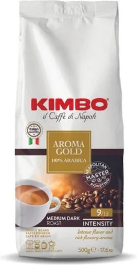 Kimbo Espresso Coffee Arabica Aroma Gold Whole Beans 500gr