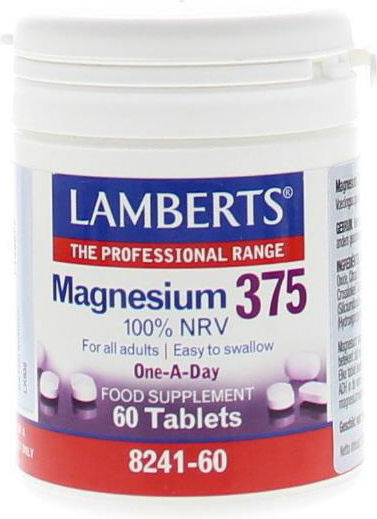 Lamberts Magnesium 100% NRV 375mg 60 ταμπλέτες