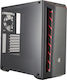 CoolerMaster MasterBox MB510L Midi Tower Κουτί Υπολογιστή με Πλαϊνό Παράθυρο Κόκκινο