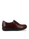 Ανατομικά Γυναικεία Slip-On Δερμάτινα Μπορντό