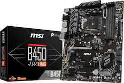 MSI B450-A Pro Max Motherboard ATX με AMD AM4 Socket
