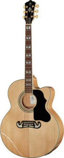 Harley Benton Ηλεκτροακουστική Κιθάρα HB Custom Line King Jumbo Cutaway Natural