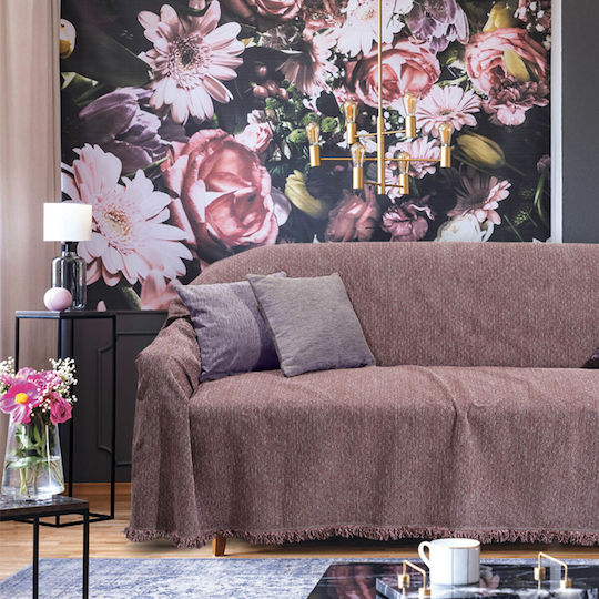 Das Home 0169 Cuverturi Pentru Canapea 3 Locuri Șenilă 180x300 cm Rodie