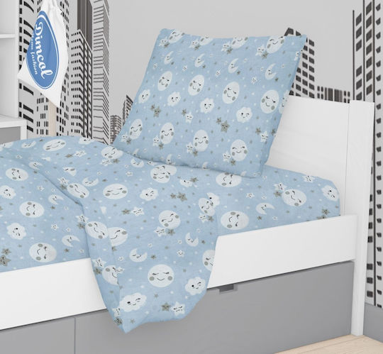 Dimcol Kinderbettlaken Set Mit Gummizug Smile 81 Hellblau 160x240cm Dimcol Kinderbettlaken Set Mit Gummizug Smile 81 Hellblau 160x240cm