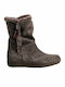 Alpe Suede Women's Boots with Rubber & Fur Gray