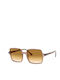 Ray Ban Square II Damen Sonnenbrille mit Braun Kunststoff Gestell und Braun Linse RB1973 128151