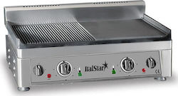 ItalStar ITAL0007 Commercial Flat Top Electric Griddle with Flat & Ribbed Plate 2.2kW 56x34x30cm 058.0007