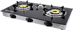 Bormann Elite BLG8500 Liquid Gas Countertop Triple Burner Black