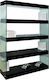 Bookcase C500 Black 123x40x183cm