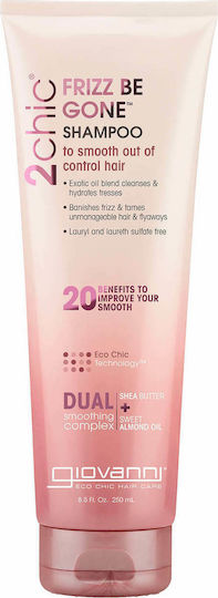 Giovanni 2chic Frizz Be Gone Shampoo Reconstruction/Nourishment and Smoothing for All Hair Types 250ml