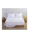 Nef-Nef Homeware Bettlaken King Size mit Gummiband 180x200+35cm. White
