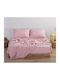 Nef-Nef Homeware Sheet King Size with Elastic 180x200+35cm. Pink