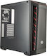 CoolerMaster Masterbox MB511 Midi Tower Κουτί Υπολογιστή με Πλαϊνό Παράθυρο Κόκκινο