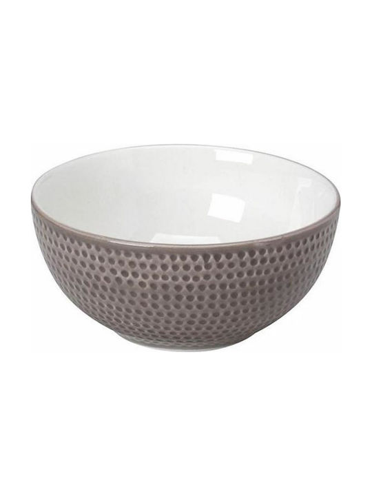 Espiel Dots Ceramic Cereal Bowl Καφέ with Diameter 13εκ. 1pcs