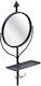 Inart Wall Mirror Oval with Black Metallic Frame 82x37cm 1pcs