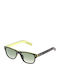 Sting Men's Sunglasses with Brown Plastic Frame and Green Gradient Lens
