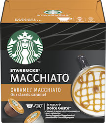 Starbucks Κάψουλες Machiatto Caramel Macchiato Συμβατές με Μηχανή Dolce Gusto 12caps