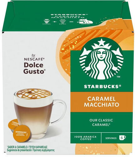 Starbucks Κάψουλες Machiatto Caramel Macchiato Συμβατές με Μηχανή Dolce Gusto 12caps