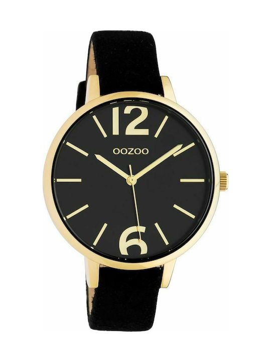 Oozoo Timepieces Часовник с Черно Кожена каишка