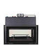 Metlor PCH2 Vitrus Black C/S Kaminofen Holz Heizkörper 20.4kW Durchsichtige mit einer zu öffnenden Tür Geschlossenes Ausdehnungsgefäß