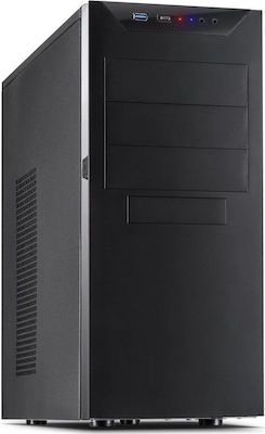 Inter-Tech IT-8833 Velvet II Midi Tower Κουτί Υπολογιστή Μαύρο